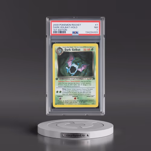 2000 Pokémon Rocket #7 Dark Golbat - 1st Edition Holo (PSA 7 NM)