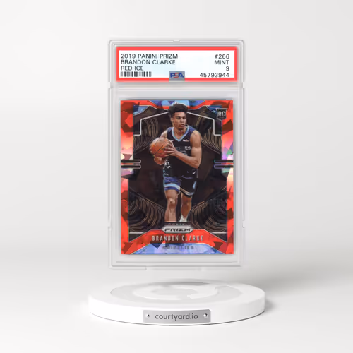 2019 Panini Prizm #266 Brandon Clarke - Red Ice (PSA 9 MINT)