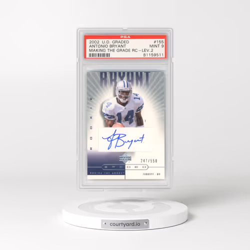 2002 Upper Deck Graded #155 Antonio Bryant - Making the Grade RC-Lev.2 (PSA 9 MINT)
