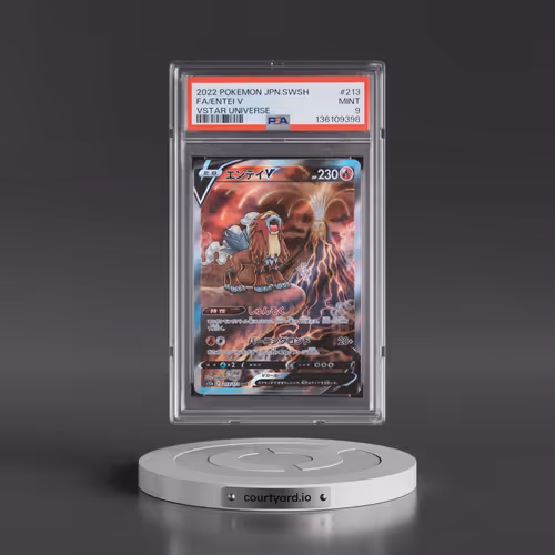 2022 Pokémon Sword & Shield Vstar Universe #213 Entei V - Holo Full Art (PSA 9 MINT)