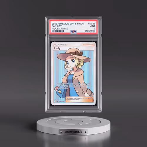 2019 Pokémon Sun & Moon Hidden Fates #SV86 Lady - Full Art (PSA 9 MINT)