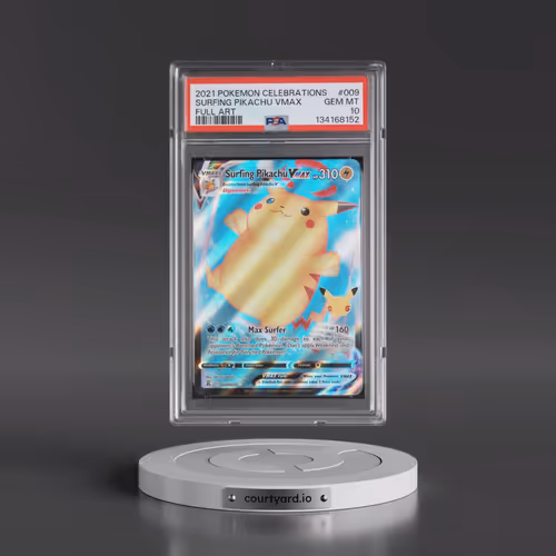 2021 Pokémon Celebrations #009 Surfing Pikachu Vmax - Full Art (PSA 10 GEM MINT)