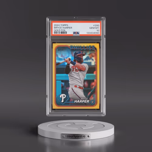 2024 Topps #200 Bryce Harper - Gold Foil (PSA 10 GEM MINT)