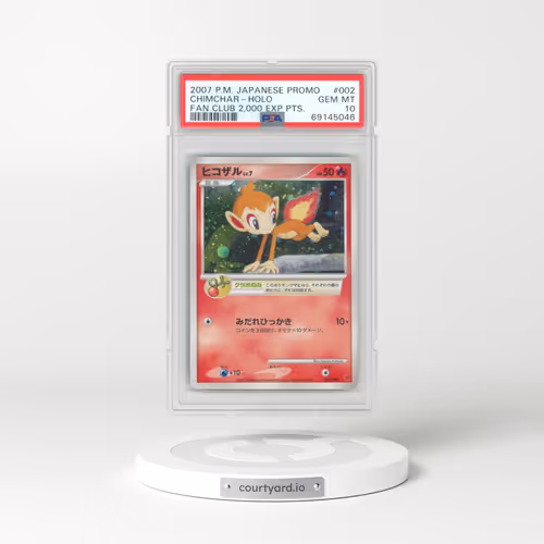 2007 Pokémon Promo #002 Chimchar - Holo Fan Club 2,000 Exp Pts. (PSA 10 GEM MINT)