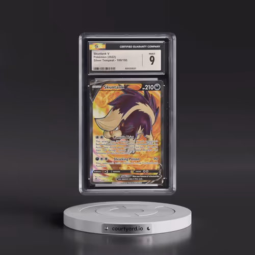 2022 Silver Tempest #180/195 Skuntank V - Ultra Rare Holo (CGC 9 MINT)