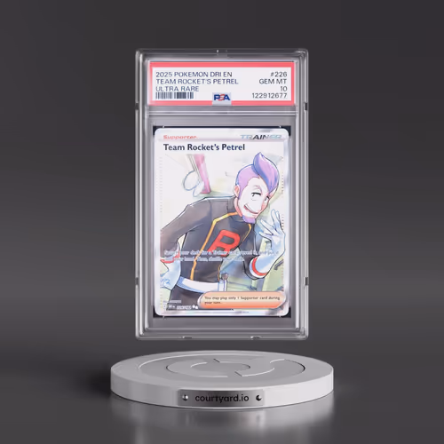 2025 Pokémon Dri EN-Destined Rivals #226 Team Rocket's Petrel - Ultra Rare (PSA 10 GEM MINT)
