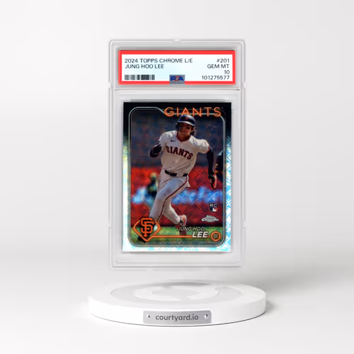 2024 Topps Chrome Logofractor Edition #201 Jung Hoo Lee (PSA 10 GEM MINT)