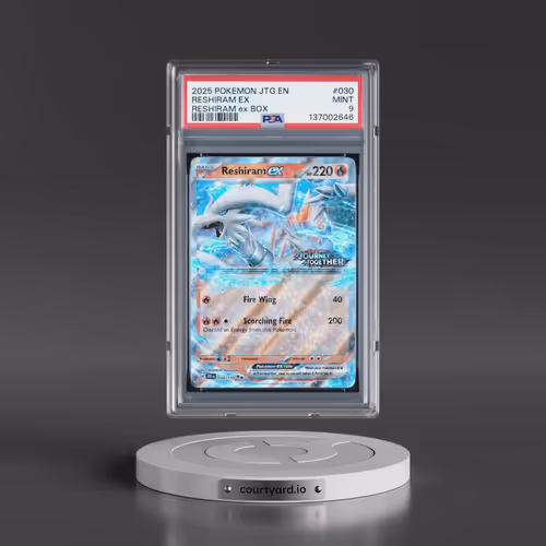 2025 Pokémon Jtg EN-Journey Together #030 Reshiram EX - Holo Reshiram EX Box (PSA 9 MINT)