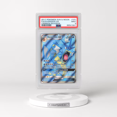 2017 Pokémon Sun & Moon Crimson Invasion #101 Gyarados GX - Holo Full Art (PSA 9 MINT)
