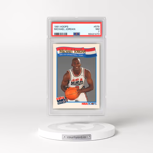 1991 Hoops #579 Michael Jordan (PSA 7 NM)
