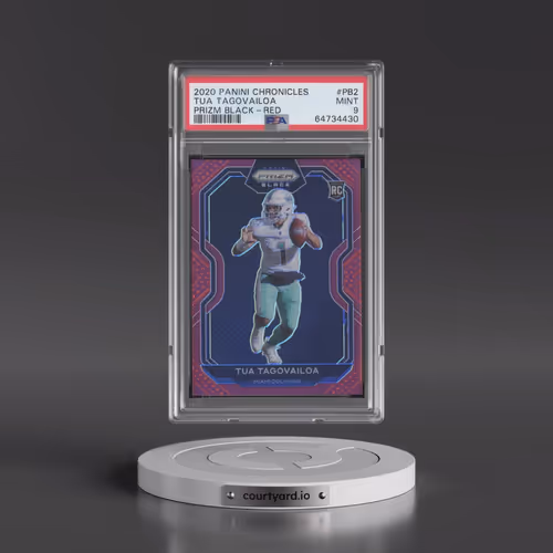 2020 Panini Chronicles Prizm Black #PB2 Tua Tagovailoa - Red (PSA 9 MINT)
