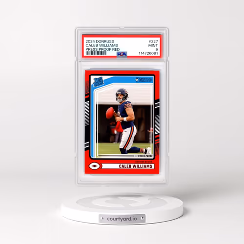 2024 Panini Donruss #327 Caleb Williams - Press Proof Red (PSA 9 MINT)