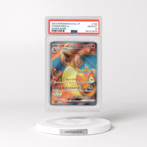 2023 Pokémon Card 151 #185 Charizard ex - Super Rare (PSA 10 GEM MINT)