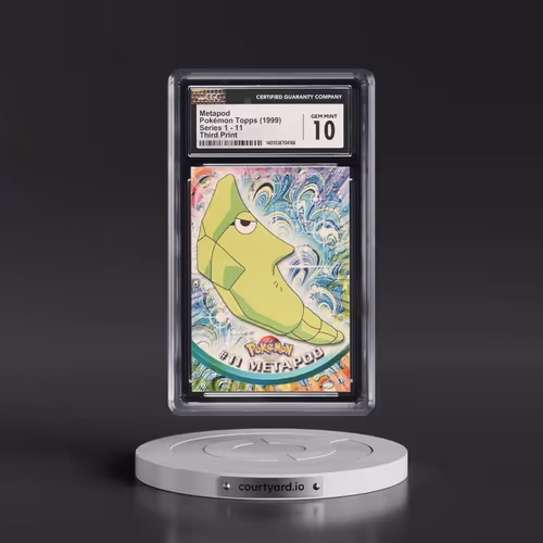 1999 Series 1 (Oval Nintendo Seal) #11 Metapod - Third Print (Green Logo) (CGC 10 GEM MINT)