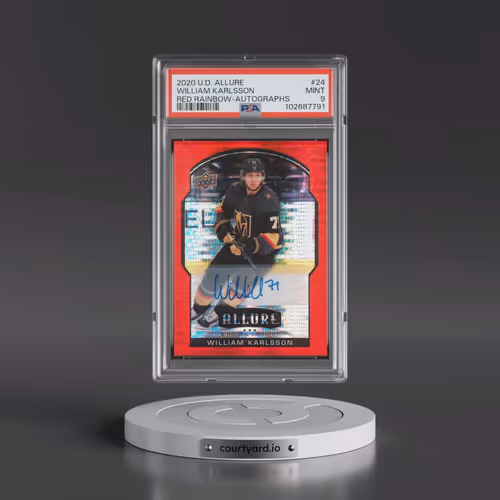 2020 Upper Deck Allure #24 William Karlsson - Red Rainbow-Autographs (PSA 9 MINT)