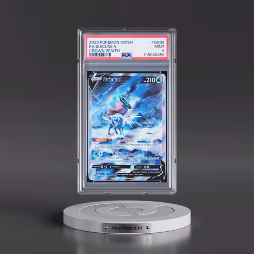 2023 Pokémon Sword and Shield Crown Zenith #GG38 Suicune V - Holo Full Art (PSA 9 MINT)