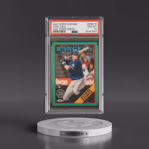 2023 Topps Chrome 1988 Topps Baseball #88BC15 Josh Jung - Green Refractor (PSA 10 GEM MINT)