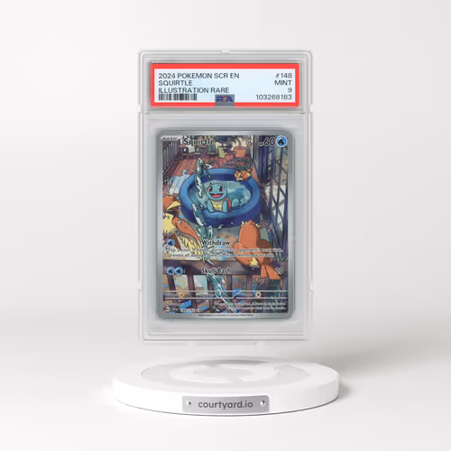2024 Pokémon Scr EN-Stellar Crown #148 Squirtle - Illustration Rare (PSA 9 MINT)