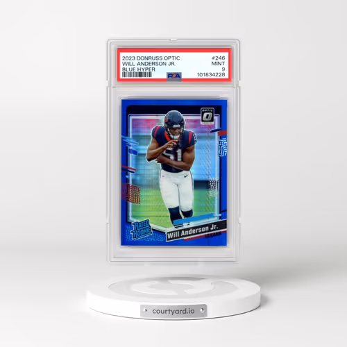 2023 Panini Donruss Optic #246 Will Anderson Jr. - Blue Hyper (PSA 9 MINT)