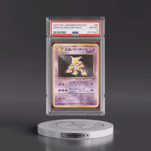 1997 Pokémon Rocket #65 Dark Alakazam - Holo (PSA 8 NM-MT)