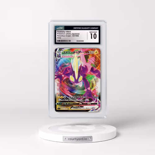 2020 Rebellion Crash #037/096 Toxtricity VMAX - Holo (CGC 10 GEM MINT)