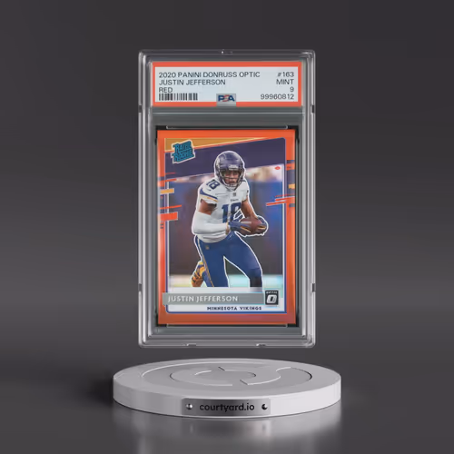 2020 Panini Donruss Optic #163 Justin Jefferson - Red (PSA 9 MINT)