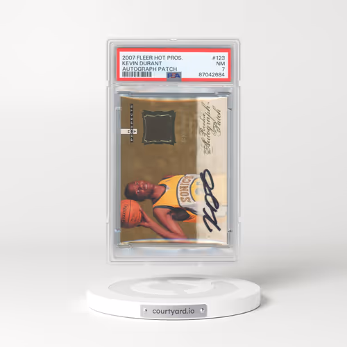 2007 Fleer Hot Prospects #123 Kevin Durant - Autograph Patch (PSA 7 NM)