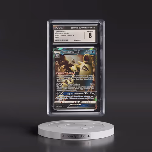 2018 Lost Thunder #121/214 Tyranitar GX - Holo (CGC 8 NM-MT)