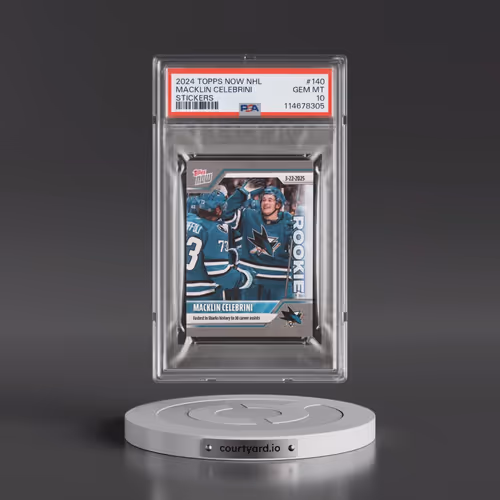 2024 Topps Now NHL Stickers #140 Macklin Celebrini (PSA 10 GEM MINT)