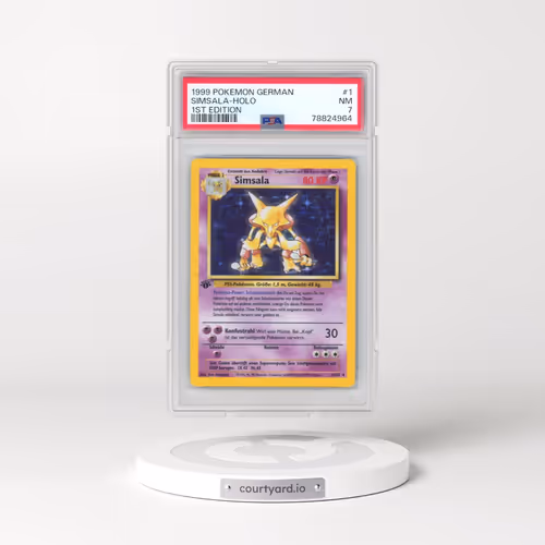 1999 Pokémon #1 Simsala - 1st Edition Holo (PSA 7 NM)