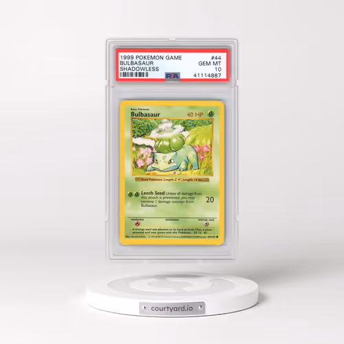 1999 Pokémon Game #44 Bulbasaur - Shadowless (PSA 10 GEM MINT)