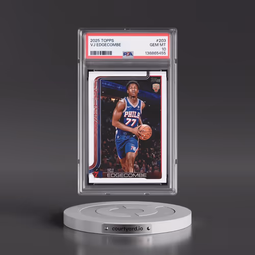 2025 Topps #203 VJ Edgecombe (PSA 10 GEM MINT)