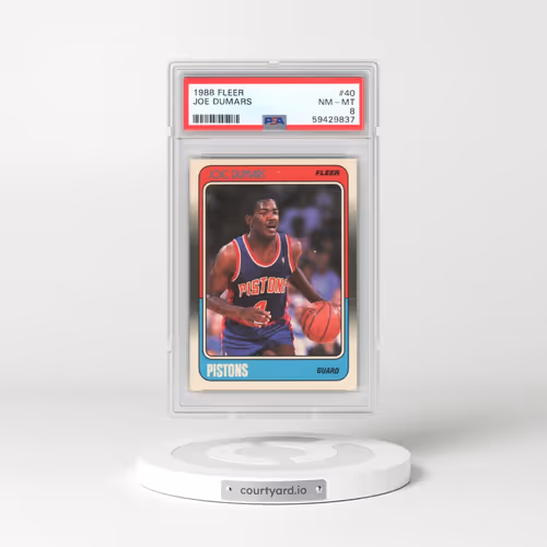 1988 Fleer #40 Joe Dumars (PSA 8 NM-MT)