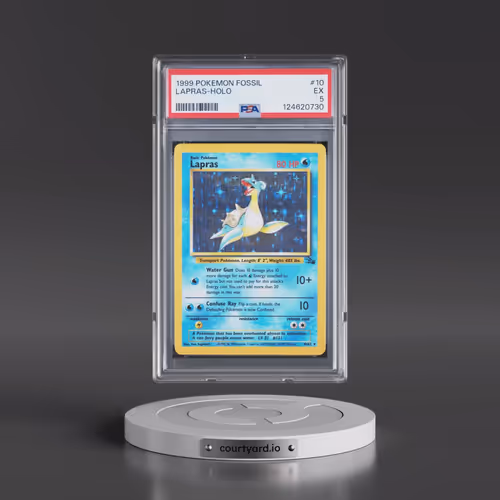 1999 Pokémon Fossil #10 Lapras - Holo (PSA 5 EX)