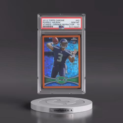 2012 Topps Chrome #40 Russell Wilson - Stands-Orange Refractor (PSA 10 GEM MINT)