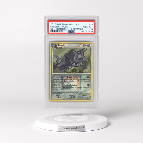 2010 Pokémon Heartgold & Soulsilver Unleashed #24 Steelix - Holo Crosshatch-2011 Pokemon League (PSA