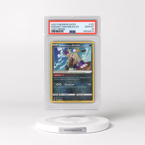 2022 Pokémon Sword & Shield Lost Origin #123 Radiant Hisuian Sneasler - Holo (PSA 10 GEM MINT)