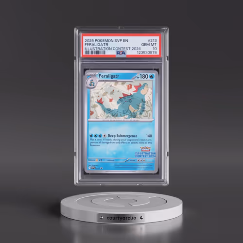 2025 Pokémon Svp EN-SV Black Star Promo #213 Feraligatr - Illustration Contest 2024 (PSA 10 GEM MINT