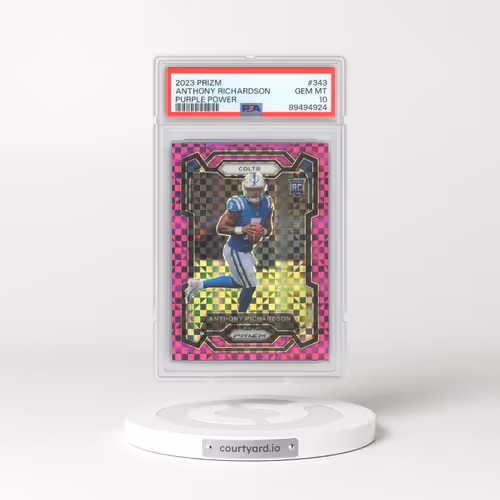 2023 Panini Prizm #343 Anthony Richardson - Purple Power (PSA 10 GEM MINT)