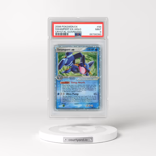 2006 Pokémon EX Crystal Guardians #98 Swampert EX - Holo Holo (PSA 9 MINT)