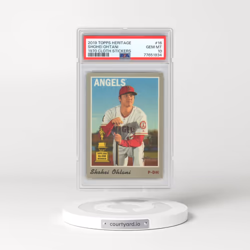 2019 Topps Heritage 1970 Cloth Stickers #16 Shohei Ohtani (PSA 10 GEM MINT)