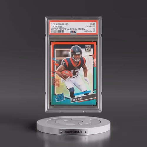 2023 Panini Donruss #341 Tank Dell - Optic Preview-Red & Green (PSA 10 GEM MINT)