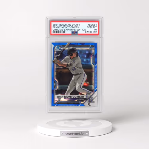 2021 Bowman Draft Chrome Sapphire Edition #BDC84 Benny Montgomery (PSA 10 GEM MINT)
