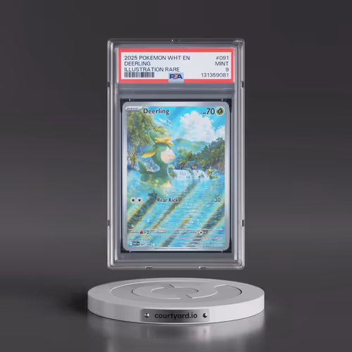 2025 Pokémon Wht EN-White Flare #091 Deerling - Illustration Rare (PSA 9 MINT)