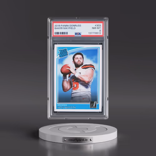 2018 Panini Donruss #303 Baker Mayfield (PSA 8 NM-MT)