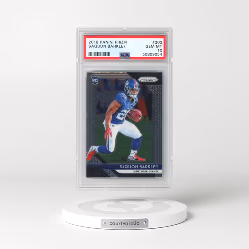 2018 Panini Prizm #202 Saquon Barkley (PSA 10 GEM MINT)
