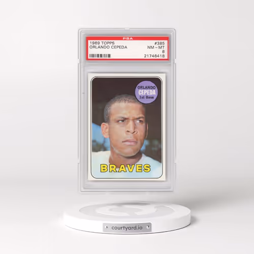 1969 Topps #385 Orlando Cepeda (PSA 8 NM-MT)