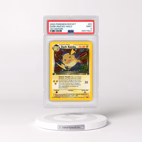 2000 Pokémon Rocket #83 Dark Raichu - 1st Edition Holo (PSA 9 MINT)