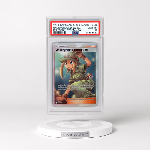2018 Pokémon Sun & Moon Celestial Storm #168 Underground Expedition - Full Art (PSA 10 GEM MINT)