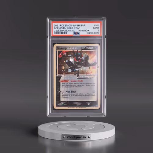 2021 Pokémon Swsh Black Star Promo #144 Greninja-Gold Star - Celebrations Elite Trainer Box (PSA 9 M